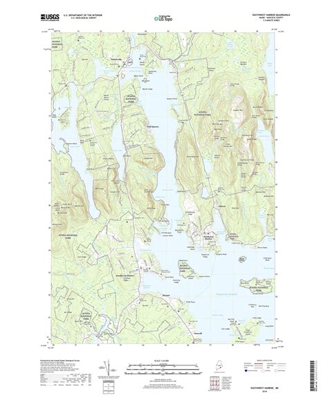 MyTopo Southwest Harbor Maine USGS Quad Topo Map