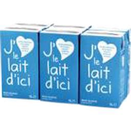 Lait demi écrémé stérilisé UHT J aime le Lait d Ici Intermarché