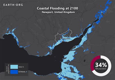 Sea Level Rise Projection Map - Newport, UK | Earth.Org - Past ...