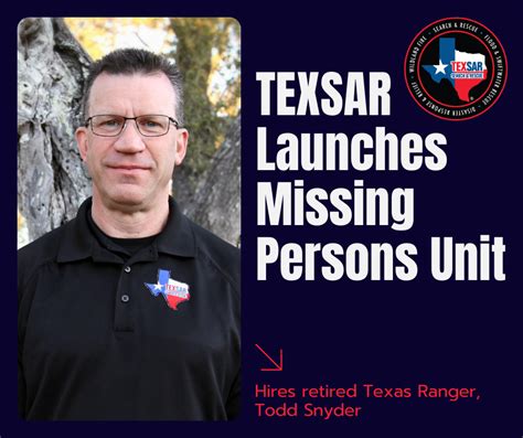 TEXSAR Launches Missing Persons Unit - Texas Search and Rescue