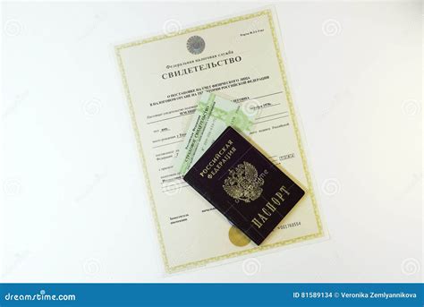 Documents Passport Of The Citizen Of The Russian Federation And