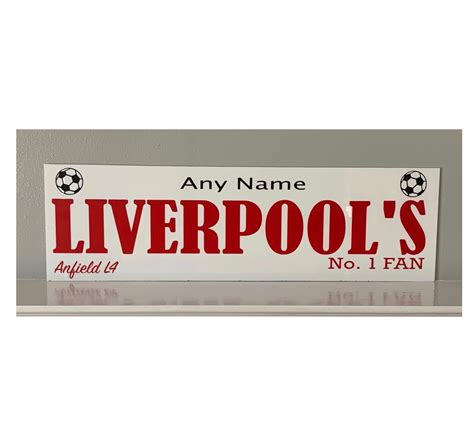 Champions 2019 20 Personalised Plaque Sign Liverpool Football Club No