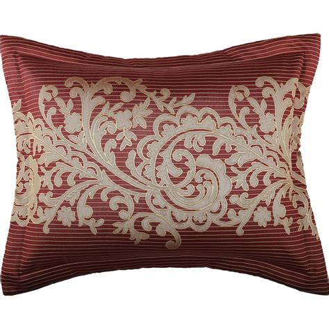 Nanshing Margret 7 Piece Red Gold California King Comforter Set