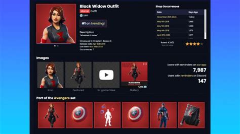 Fortnite Black Widow skin finally returns after 1,668 days