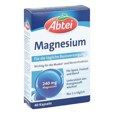 Abtei Magnesium Kapseln Stk Ihre G Nstige Online Versand Apotheke Im