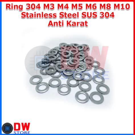 Jual Ring Plat 304 M3 M4 M5 M6 M8 M10 Stainless SUS304 SS 304 Anti