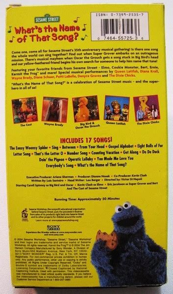 Sesame Street Whats The Name Of That Song Vhs Picclick Ca Hot Sex Picture