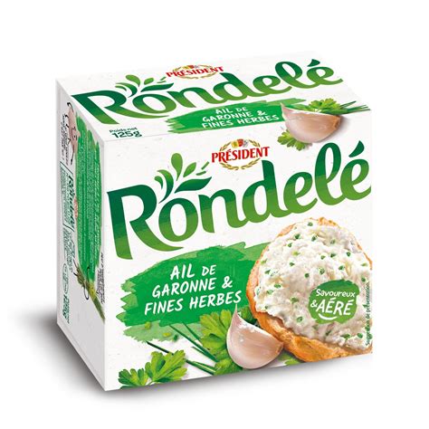 PRESIDENT Rondelé fromage ail de Garonne et fines herbes 125g pas cher