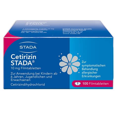 Cetirizin STADA 10 Mg Filmtabletten Bei Allergien 100 St Shop Apotheke