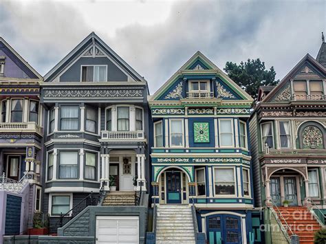 Painted Ladies victorian homes in San Francisco Photograph by Frank ...