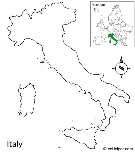 Italy Outline Map