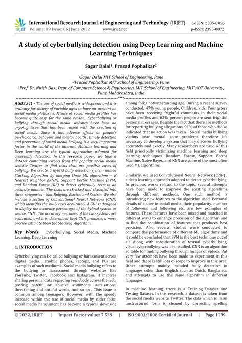 A Study Of Cyberbullying Detection Using Deep Learning And Machine