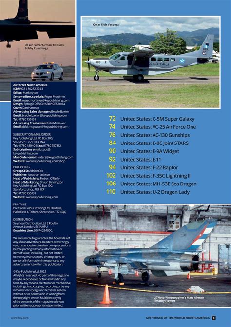 Combat Aircraft Journal Magazine Airforces Of The World North