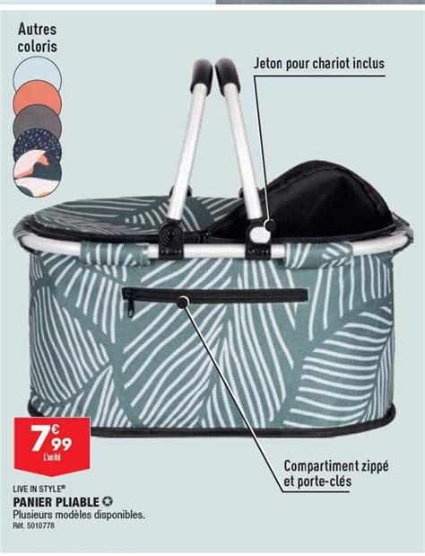 Promo Panier Pliable Live In Style Chez Aldi ICatalogue Fr