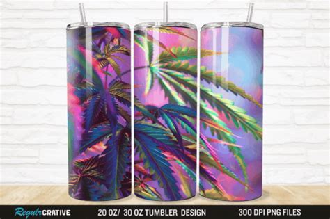 D Cannabis Weed Oz Tumbler Wrap Graphic By Regulrcrative