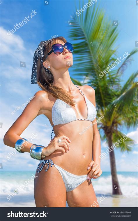 Portrait Happy Sexy Girl Bikini Posing Stock Photo Shutterstock