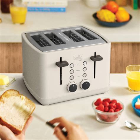 Bella Pro Slice Toaster With Extra Wide Slots Oatmilk Best Buy