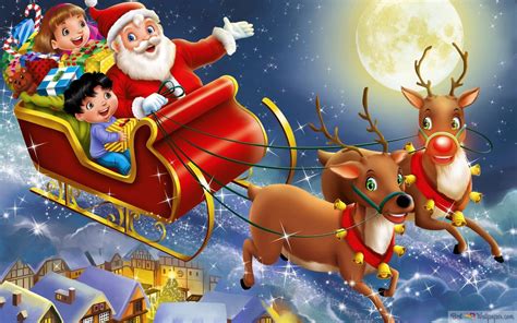 Santa and Childrens HD wallpaper download