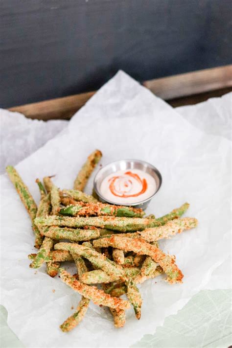 Air Fryer Green Bean Fries No Oil Recipe • Domestic Superhero