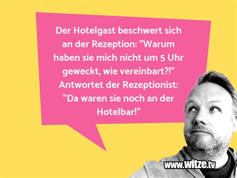 Der Hotelgast Beschwert Sich An Der Rezeption • Lustige Witze Und