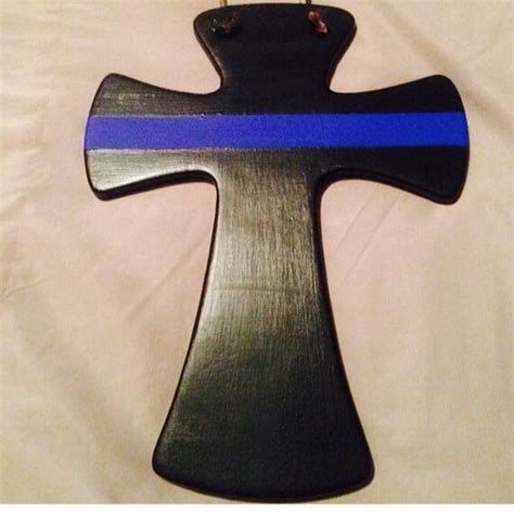 Items Similar To Thin Blue Line Cross On Etsy