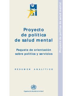 Proyecto De Pol Tica De Salud Mental Proyecto De Pol Tica De