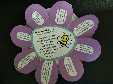 Beatitudes Flower Craft Bible School Crafts Sunday School Crafts