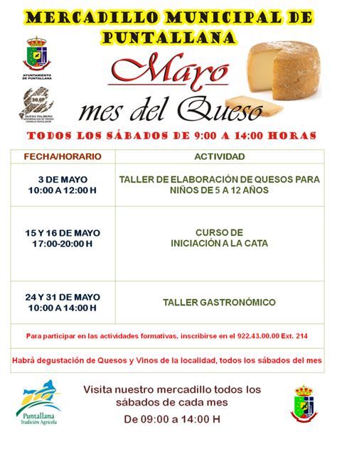 Mes De Mayo Mes Del Queso En El Mercadillo Municipal De Puntallana