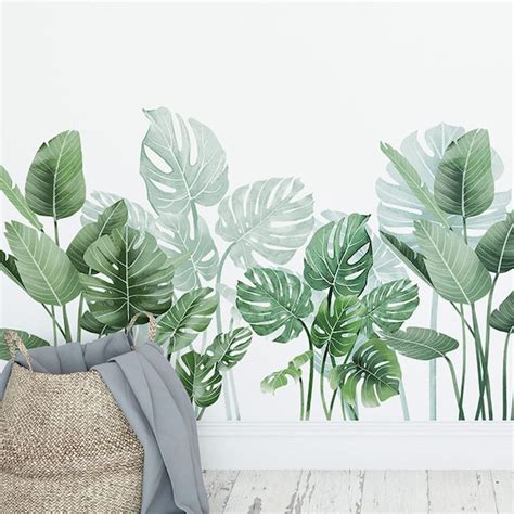 Plant Wall Decals Etsy