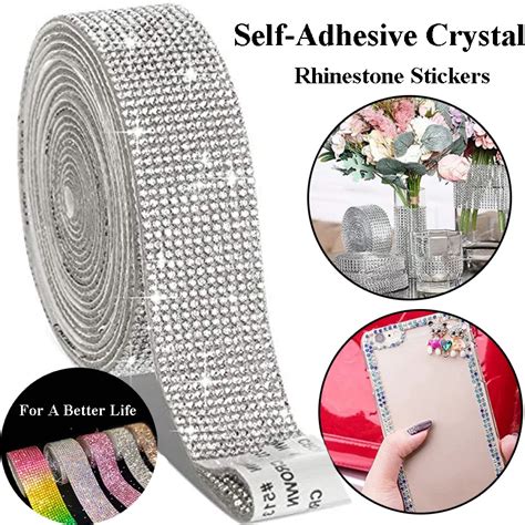 Auto Adesivo Cristal Rhinestone Fita Adesivo Art Craft Fita Diy