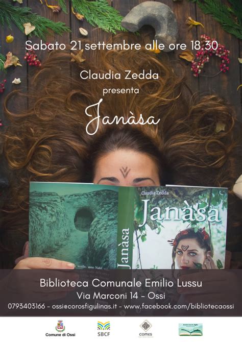 Janàsa Claudia Zedda presenta il suo ultimo libro ad Ossi