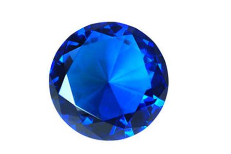 80mm Dark Blue Diamond Shaped Jewel Crystal Paperweight Original Color