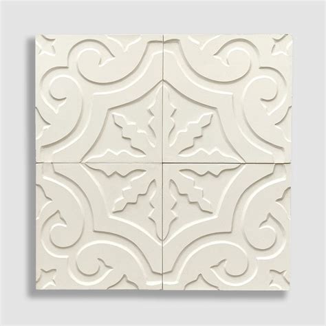 Embossed 047 – White - Machuca Tile