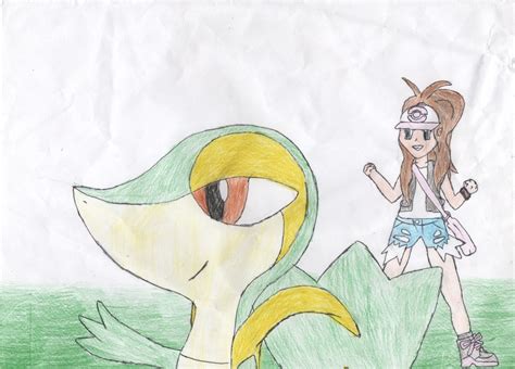 Snivy And Female Trainer By Zekreshiram On Deviantart