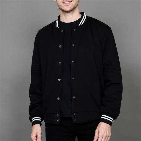 jual bomber varsity jacket bomber varsity fleece jaket pria