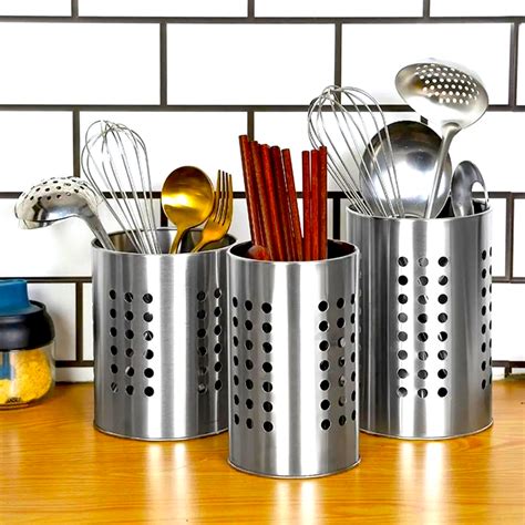 Escorredor De Talheres Grande - Escorredor De Talheres Inox Grande Suporte Porta Utensílios Cozinha ...