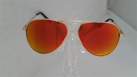 Polarized Orange Mirrored Aviator Sunglasses Men And Women Eyeneeds