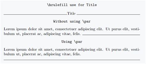 How Do You Make Draw A Horizontal Line In Latex