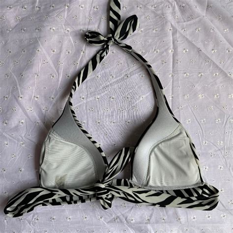 Victoria Secrets Y2k Zebra Bikini Set Brand Depop