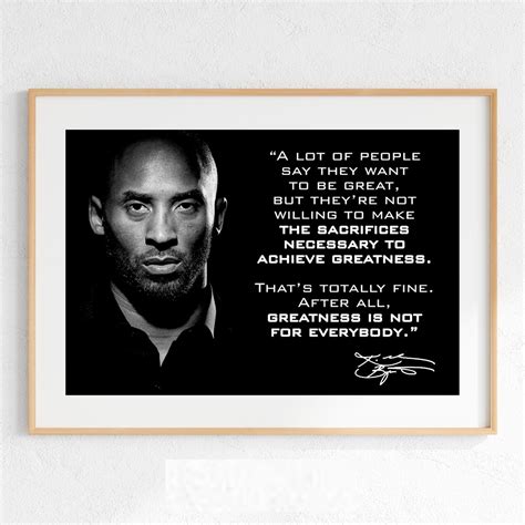 Kobe Bryant Quote Black Mamba Inspirational Quote Poster LA Lakers Poster NBA Poster Sports ...