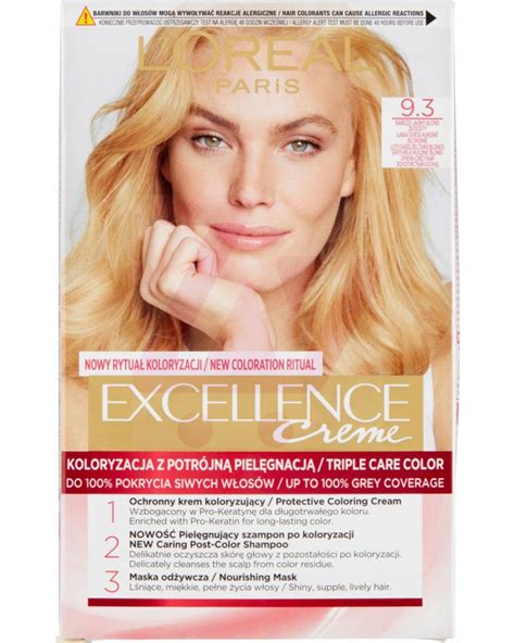 L ORÉAL PARIS EXCELLENCE FARBA DO WŁOSÓW BARDZO JASNY BLOND ZŁOCISTY 9