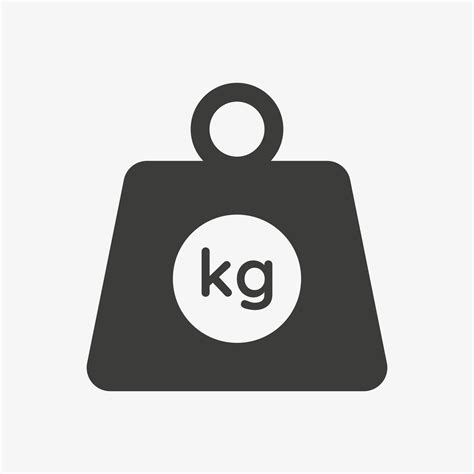 Weight In Kilograms Vector Icon Isolated On White Background 5720097