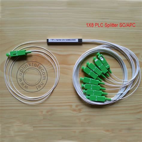 splitter plc sc/apc 1x8 Mini type PLC optical fiber splitter plc 1:8 plc splitter sc apc ftth ...