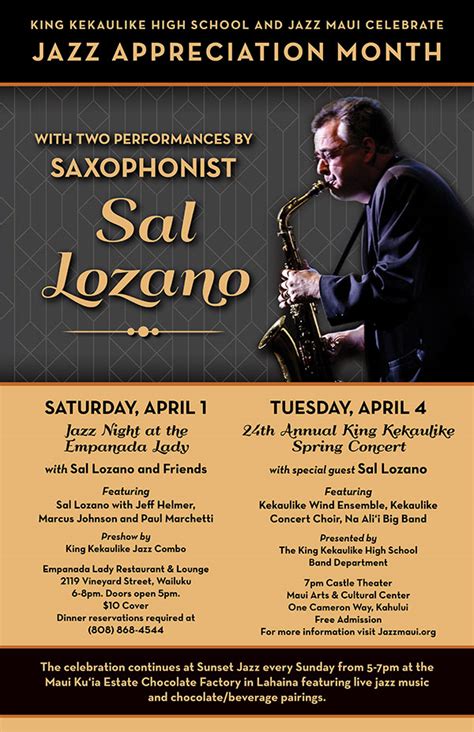 Ticket And Event Schedule Jazz Maui