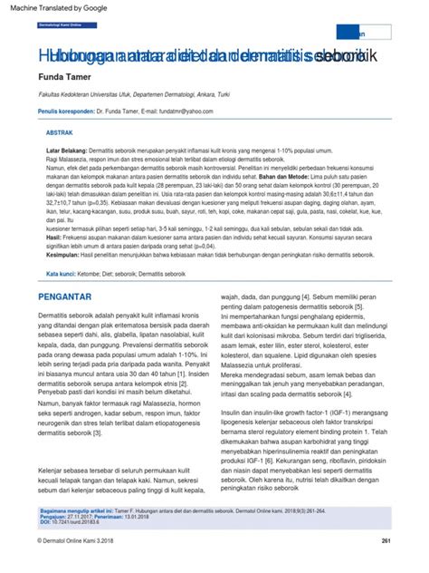 Relationship - Between - Diet - and - Seborrheic - Dermatitis-2 | PDF