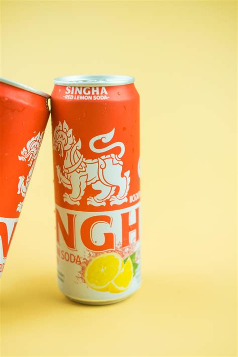 Samut Prakan Thailand August 20 2022 Singha Red Lemon Soda Red Can