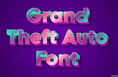 Grand Theft Auto Font Text Effect And Logo Design Font