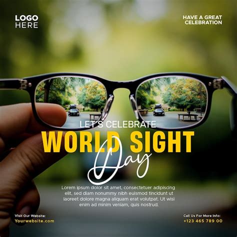 World Sight Day Social Media Instagram Post Template Premium Ai