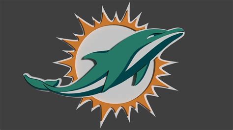 Miami Dolphins Logo - 3D Model by RogerDS