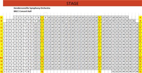 Seating Charts Hendersonville Symphony